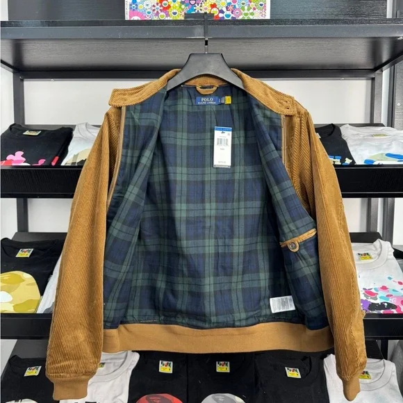 Ralph Lauren Men's Brown Corduroy Bomber Jacket
